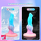 7.09in Luminous Silicone Soft Monster Knot Cock Dildo For Adults