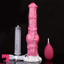 12.01in Silicone Soft Probe Horse Squirting Dildo With Water Jet