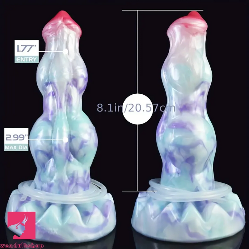 9.06in Fantasy Squirting Penis Silicone Soft Dildo With Suction Cup