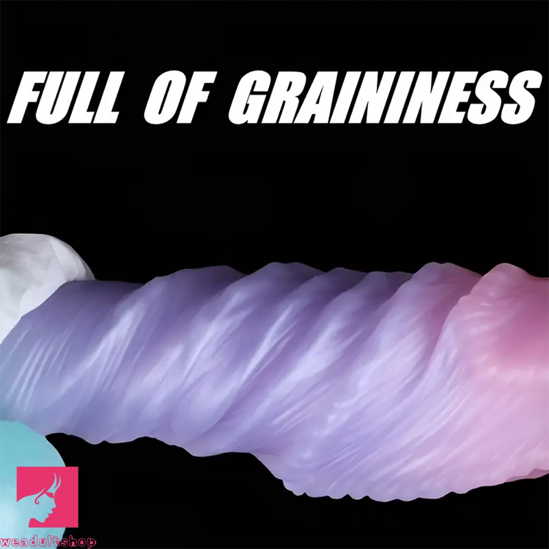 5.51in 7.4in Realistic Silicone G-Spot Monster Cock Odd Dildo With Balls