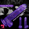 8.07in Sequin Crystal Color Faux PVC Adult Self-Pleasure Penis Dildo