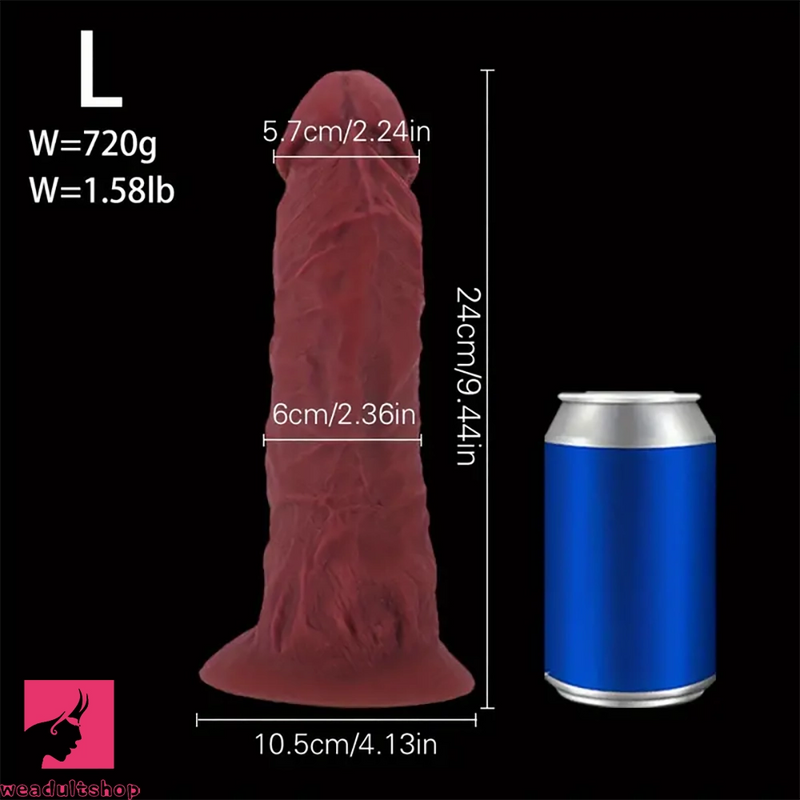 7.28in 8.07in 9.44in Soft Comfortable Liquid Silicone Big Wide Dildo