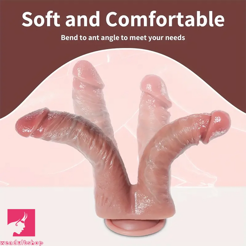 8.27in Realistic Double-Headed Liquid Silicone Dildo With Real Veins