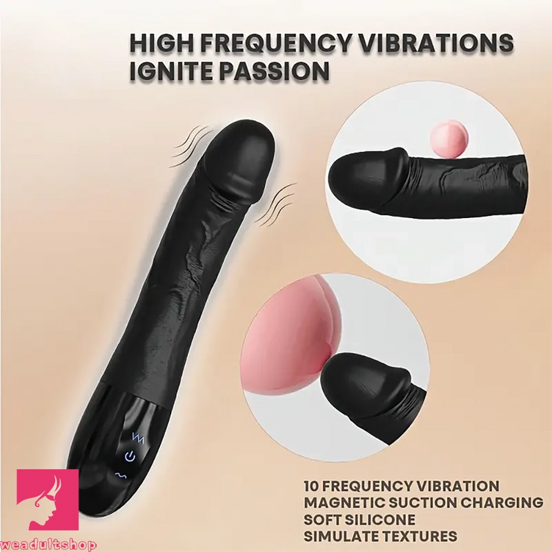 8.66in Black Big Vibrating Dildo Automatic Electric Adult Love Toy