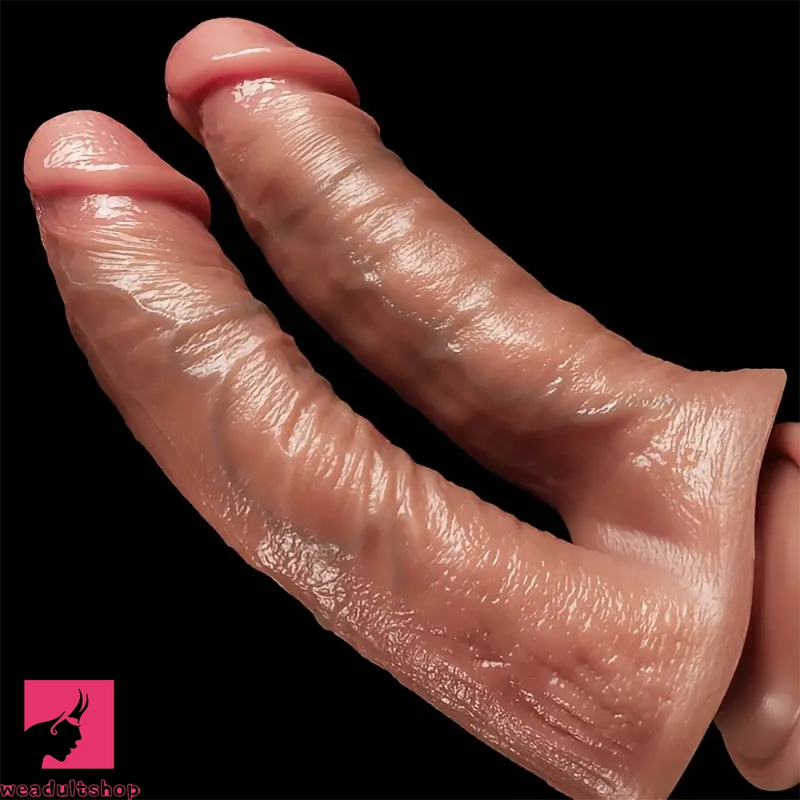 8.27in Realistic Double-Headed Liquid Silicone Dildo With Real Veins