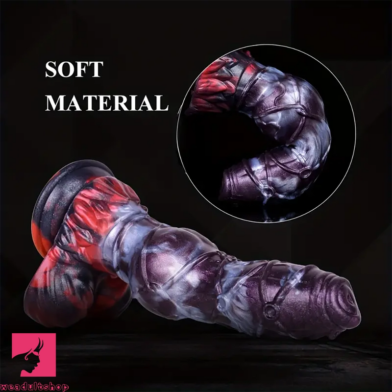 9.4in Animal Bundle Knot Big Silicone Soft Dildo Clitoral Masturbation