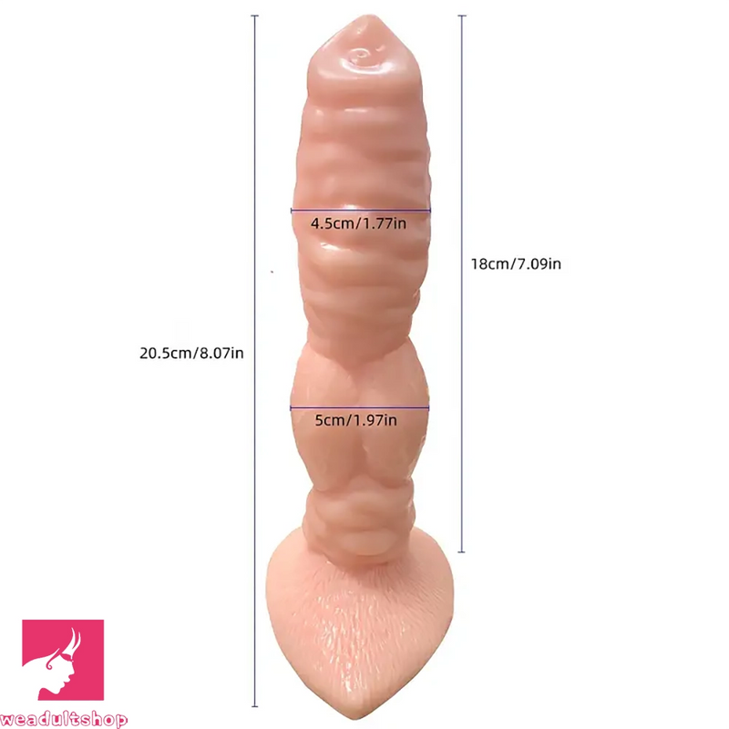 8.07in Realistic Animal Dog Knot PVC Fantasy Dildo For Women Sex