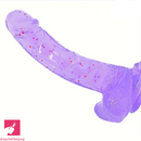 8.07in Sequin Crystal Color Faux PVC Adult Self-Pleasure Penis Dildo