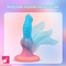 7.09in Luminous Silicone Soft Monster Knot Cock Dildo For Adults