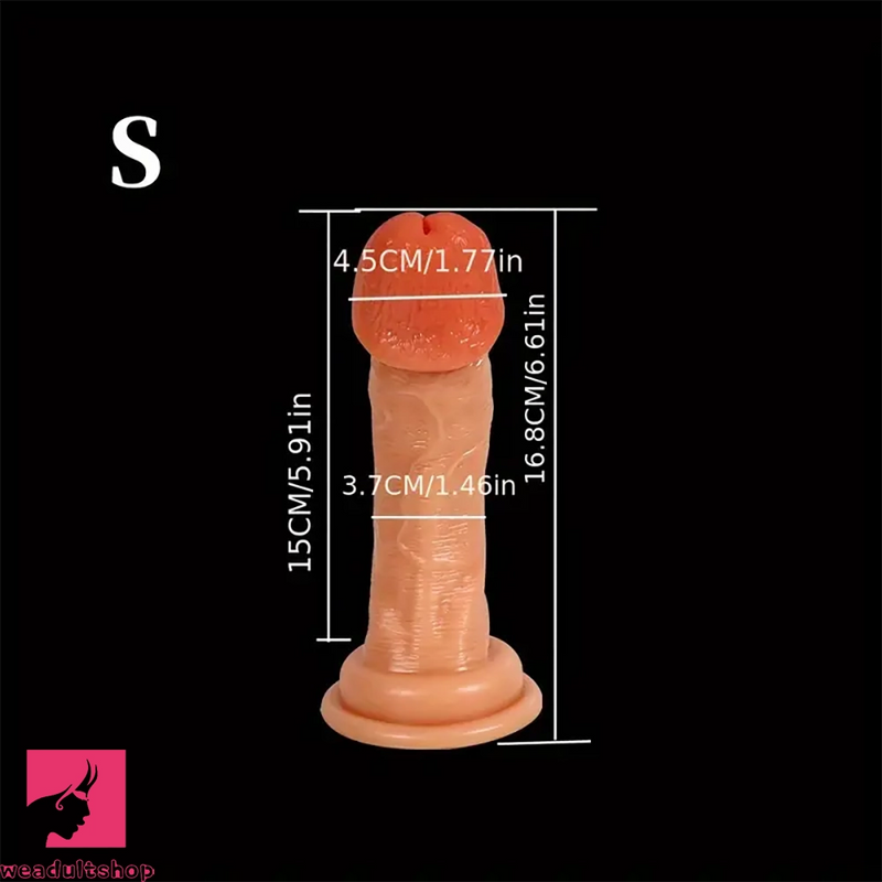 6.54in 7.39in 8.44in PVC Huge Glans Realistic Dildo For Anal Sex Toy