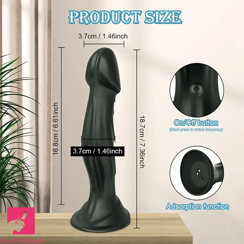 7.36in Vibrating Silicone Soft Automatic Electric Female Adult Dildo