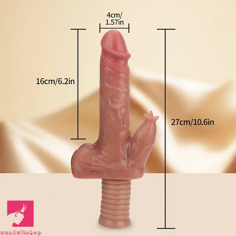 10.6in Automatic Thrusting Vibrating Tongue Lick Real Handle Dildo