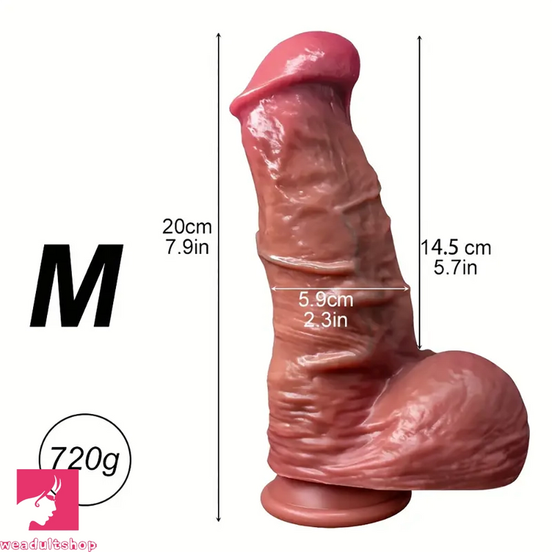 6.5in 7.9in 9.4in Realistic Thick Silicone Adult Sex Pleasure Soft Dildo