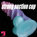 5.51in 7.4in Realistic Silicone G-Spot Monster Cock Odd Dildo With Balls