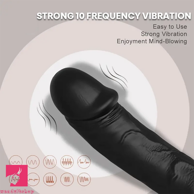 8.66in Black Big Vibrating Dildo Automatic Electric Adult Love Toy