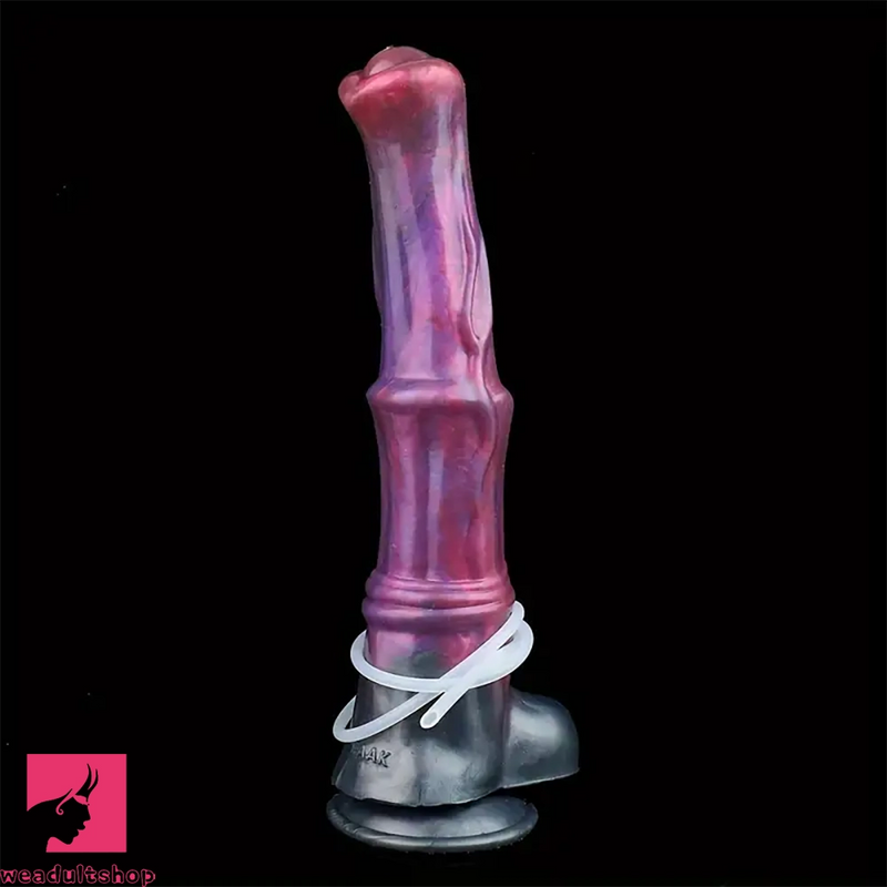 12.2in Silicone Huge Fantasy Purple Horse Squirting Soft Dildo