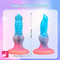 7.09in Luminous Silicone Soft Monster Knot Cock Dildo For Adults