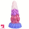 6.69in Fantasy Rainbow Silicone Curved Anal Plug Adult Sex Dildo