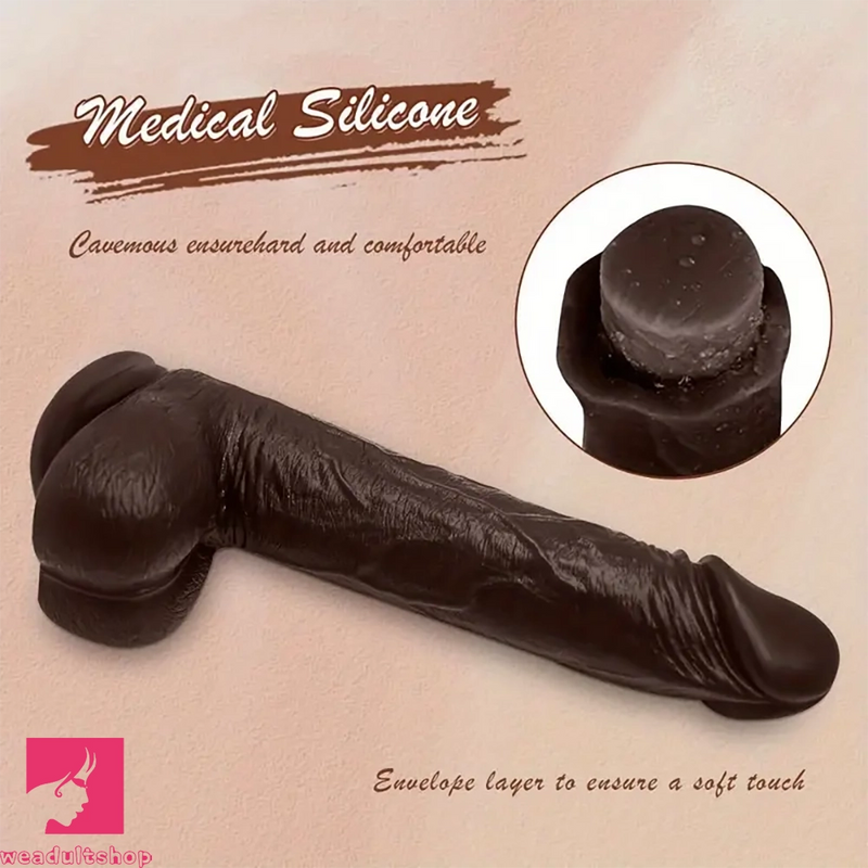 8.46in Realistic Silicone Soft Big Dildo With Suction Cup Sex Toy