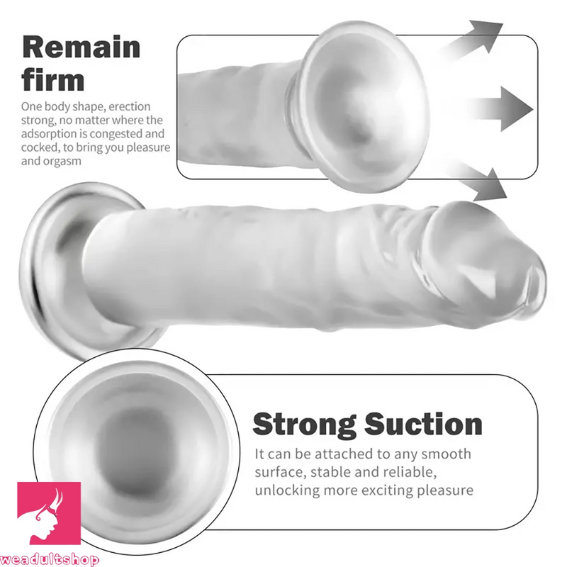 7.68in Realistic Skin Comfortable Washable Dildo With Suction Cup