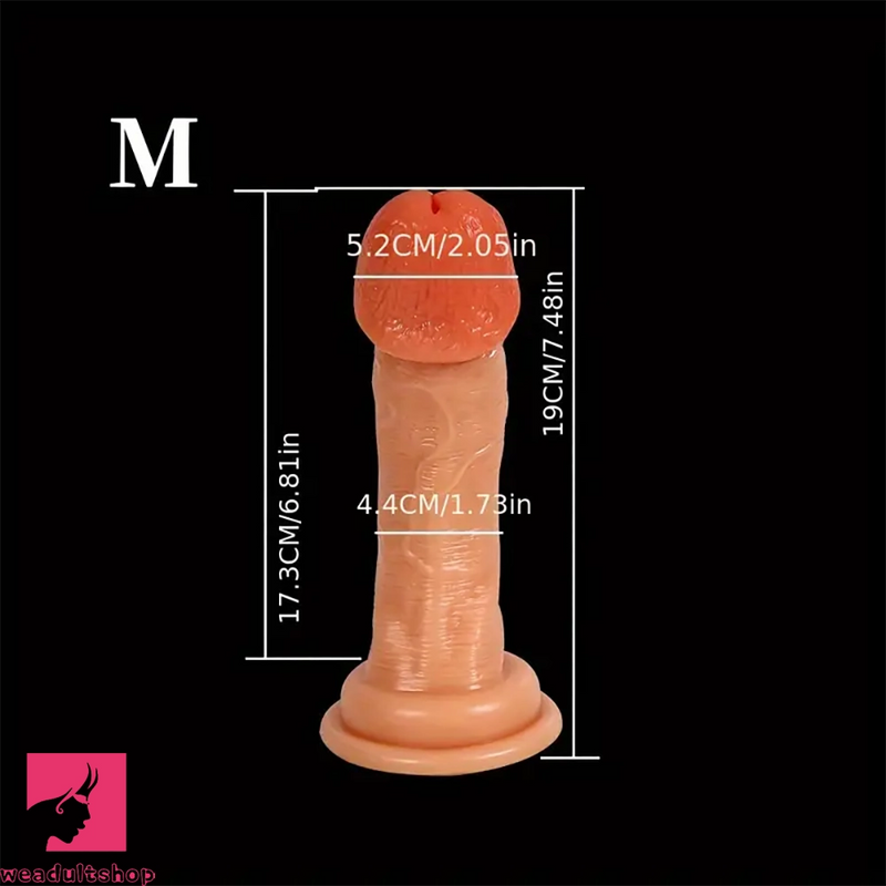 6.54in 7.39in 8.44in PVC Huge Glans Realistic Dildo For Anal Sex Toy