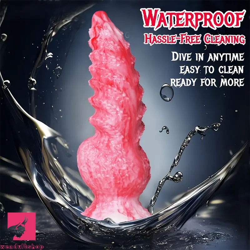 6in 8.3in Wolf Monster Textured Silicone Soft Knot Dildo For Orgasm