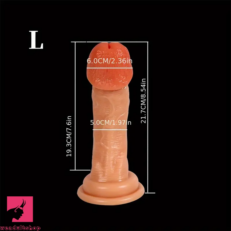 6.54in 7.39in 8.44in PVC Huge Glans Realistic Dildo For Anal Sex Toy