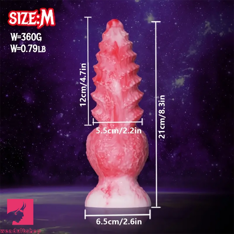 6in 8.3in Wolf Monster Textured Silicone Soft Knot Dildo For Orgasm