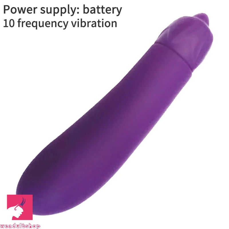 7.72in Eggplant G Spot Vibrator 7 Vibrating Modes Automatic Real Dildo