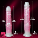 9.05in 10.23in Skin Sliding Foreskin Large Fluorescence Women Dildo