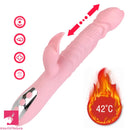 10.24in Thrusting Vibrating Heating Big Dildo With Tongue Licking Toy