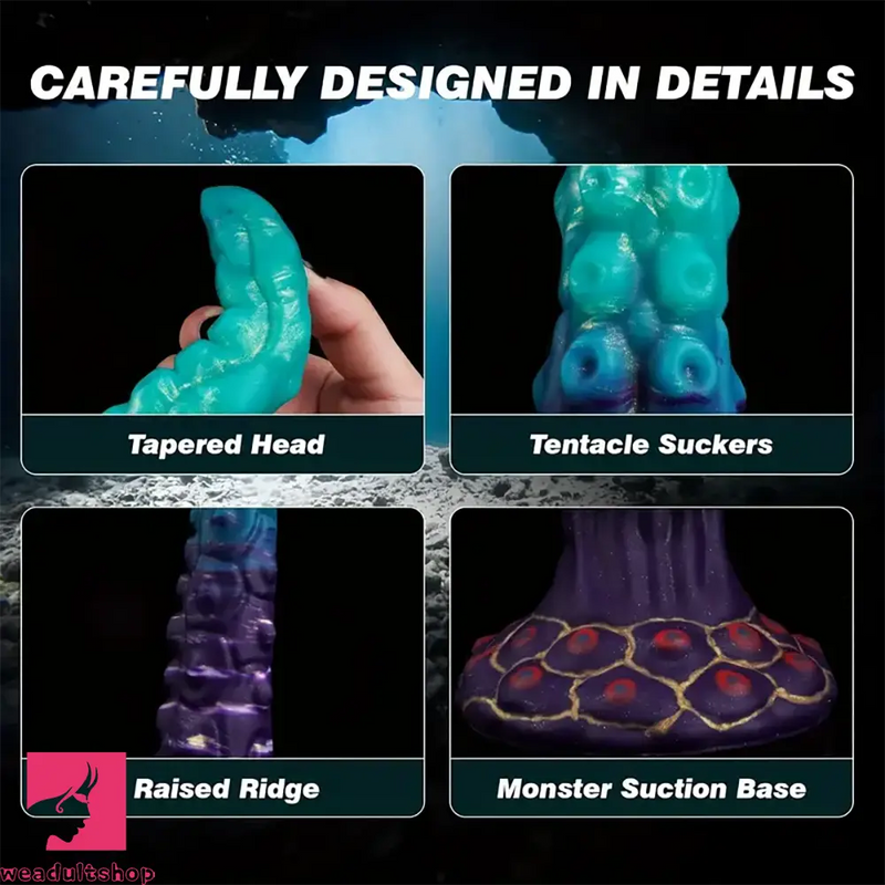 13.78in Soft Silicone Fantasy Long Tentacle Orgasm Monster Dildo