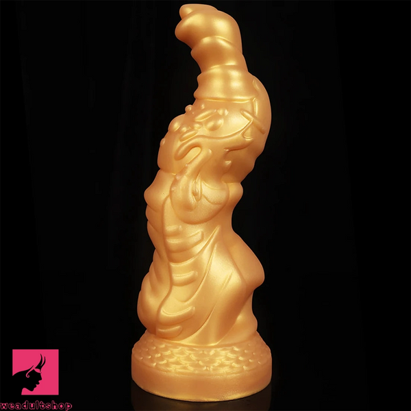 7.75in Monster Golden Dragon Fantasy Dildo For Women Sex Toy