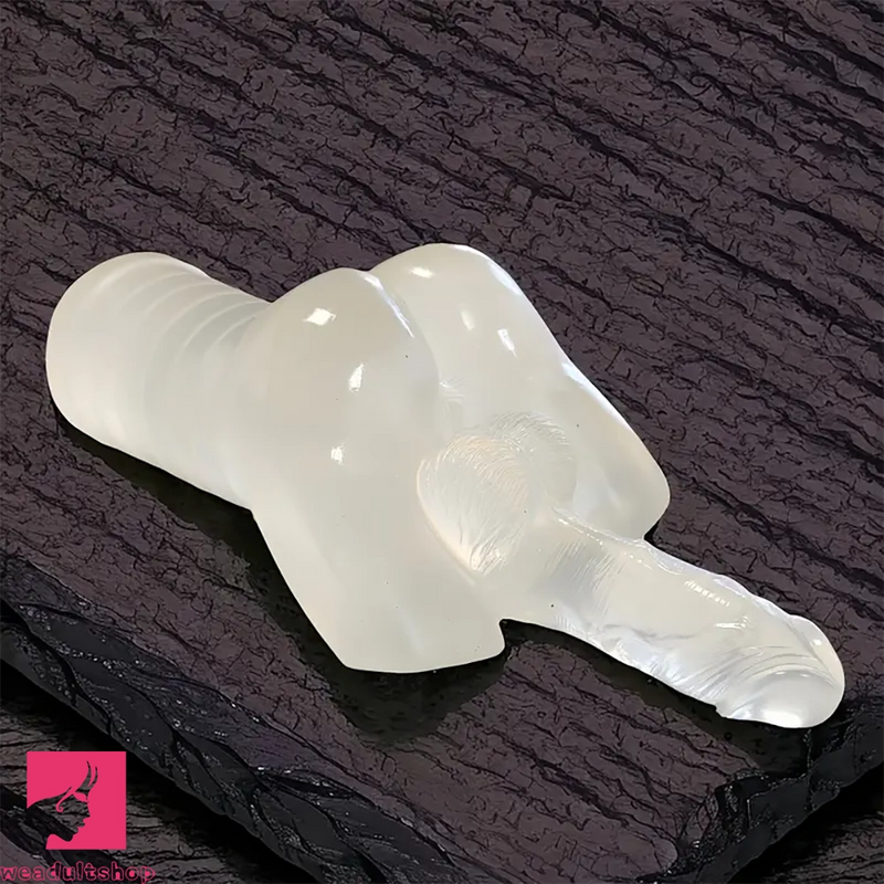 11.42in TPE Transparent Big Design Homosexual Pocket Pussy Dildo