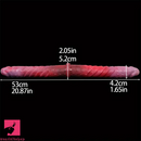 20.87in Dual-Headed Long Huge Phallus Silicone Spiked Soft Dildo