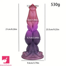 9.25in Fantasy Animal Shaped Knot Monster Silicone Cock Dog Dildo