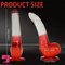 8.27in Soft Silicone Fantasy Gradient Jelly Dildo Masturbator Adult Toy