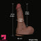 8.26in 11.41in 12.2in Real Skin Feeling Silicone Soft Female Male Dildo