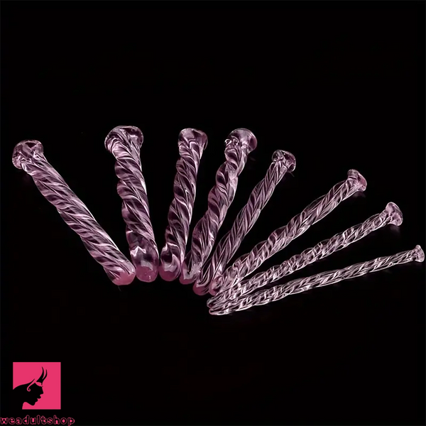 3.74in Threaded Glass Small Dildo G-spot Stimulator For Anal Orgasm