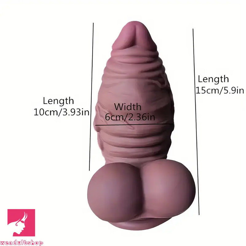 5.9in Silicone Soft Fat Thick Fantasy Small Glans Dildo For Beginners