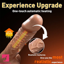 7.67in Swing Thrusting Heating Lifelike Silicone Soft Auto Dildo