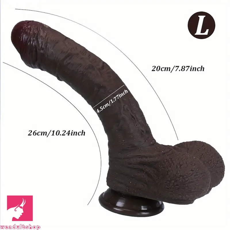 8.27in 10.24in Realistic Silicone Soft Uncut Dildo For Vaginal Female