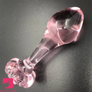 4.1in Small BDSM Glass Flower Bottom Dildo For Women Men Adult Toy