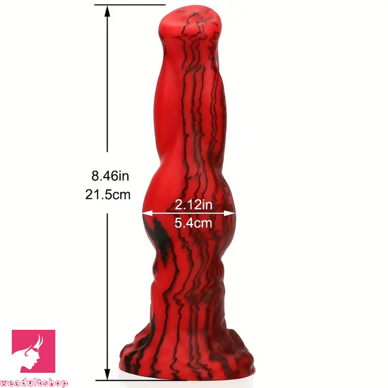 8.46in Realistic Animal Odd Monster Dog Knot Dildo Masturbator