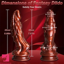 8.66in Fantasy Dragon Monster Silicone Soft Big Dildo For Love Sex