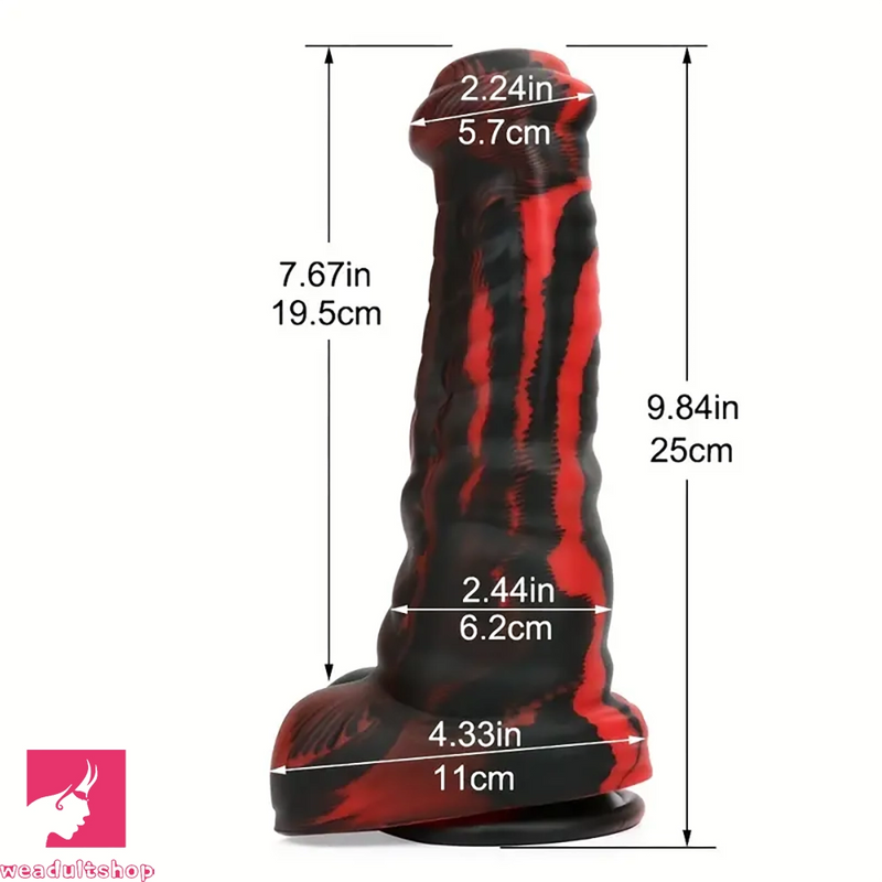 9.84in Silicone Horse Cock Soft Dildo Female Sex Toy For Adults