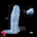 6.4in Colorful Soft Silicone Sleeve Hollow Skin Lifelike Dildo Sheath