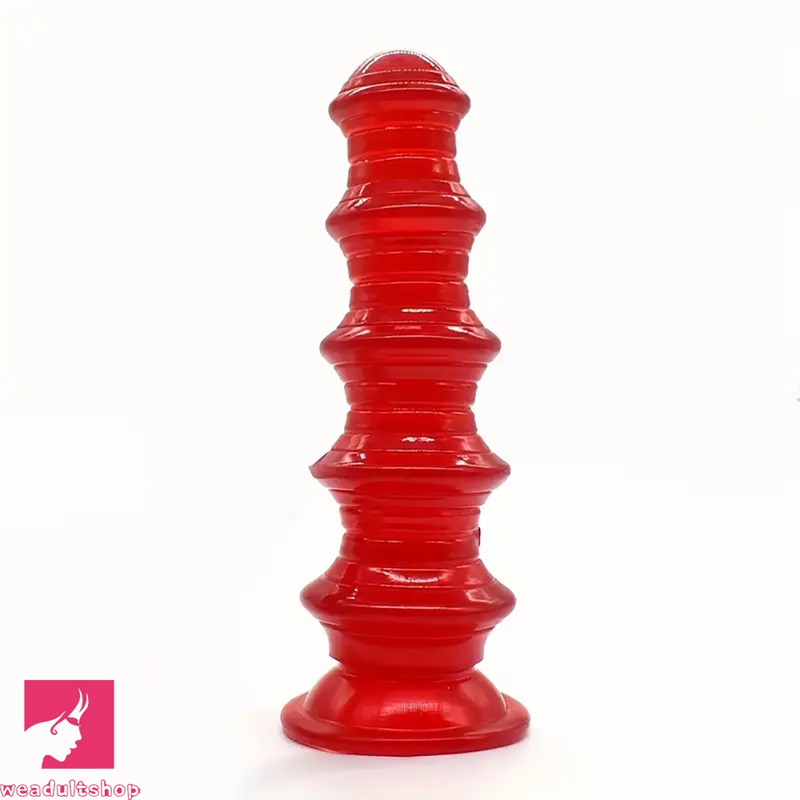 8.5in Ribbed Anal Plug PVC Dildo Big Anus Expansion Women Love Toy