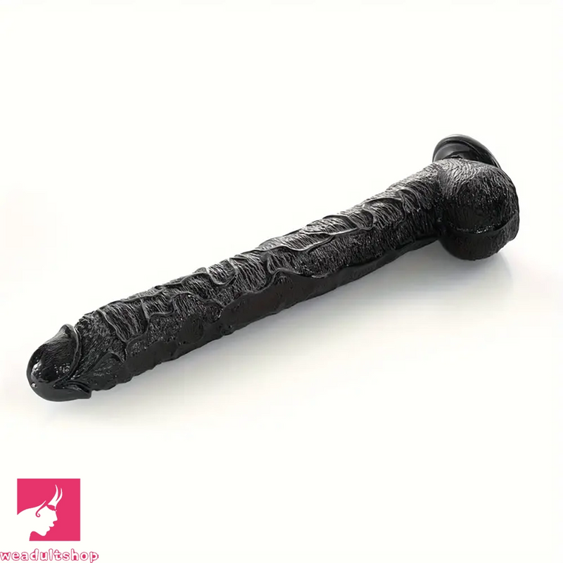 17in Prostate Gland Massage PVC Huge Black Long Dildo For Adults