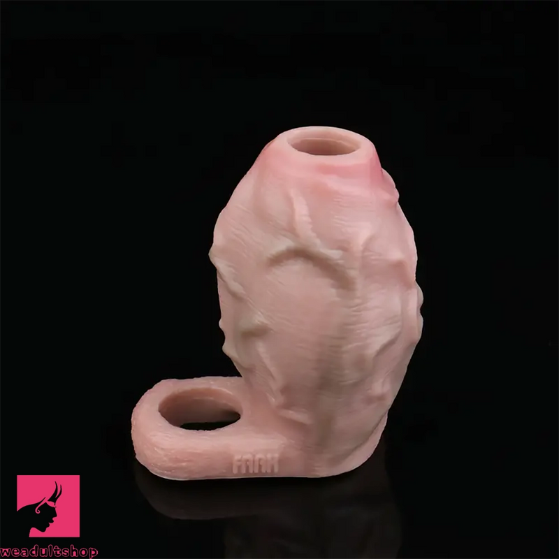 3.81in 3.93in 4.76in Small Flexible Realistic Silicone Cock Sleeve Dildo